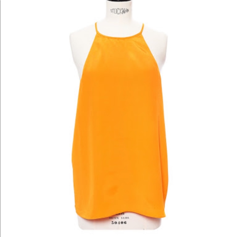 Tibi Apricot orange high neck tank top size 6